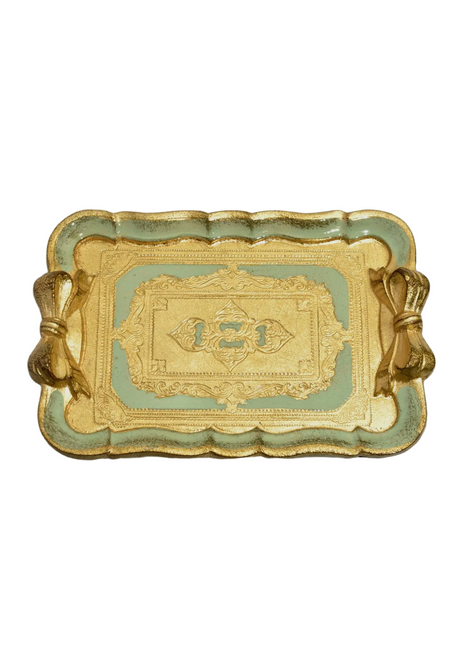 Le Petit Bow Florentine Tray (Pistachio)