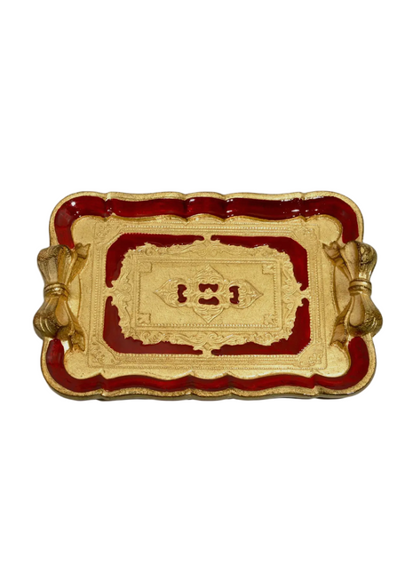 Le Petit Bow Florentine Tray (Crimson)