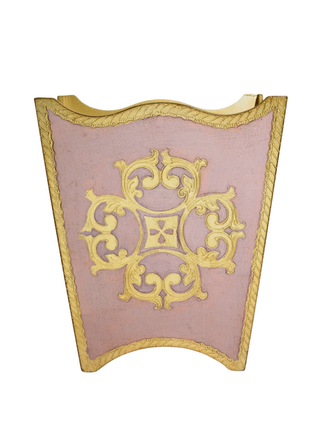 Tiara Pink Florentine Wastebin/Planter