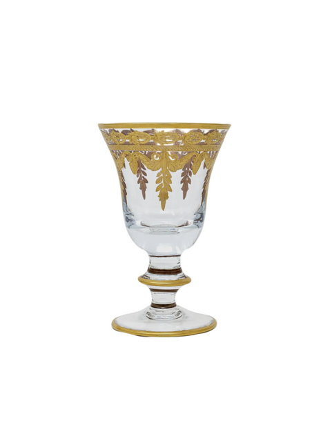 Gilded Swag Wine/Water Glass (Clear)