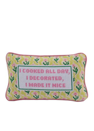 Furbish Studio: I Cooked All Day, I Decorated, I Made It Nice Pillow