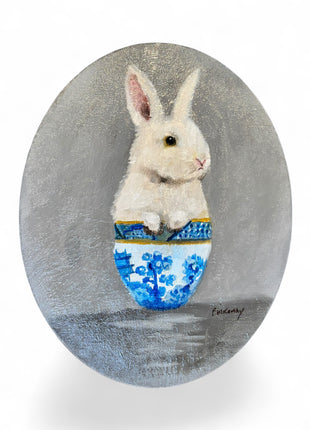 Blue Willow Bunny by Patti McCarthy