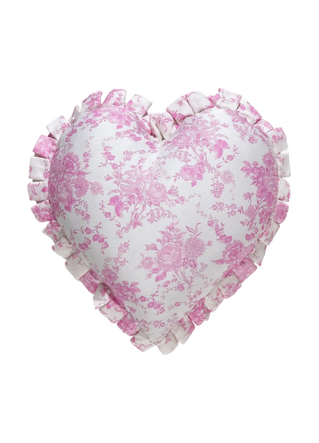 Hearts Ruffle Pillow