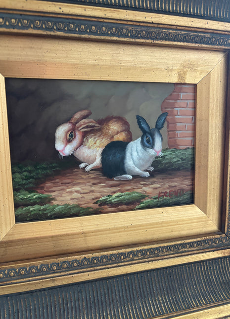 Original Bunny Oil Painting