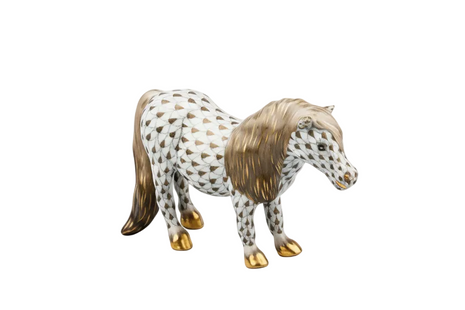 Herend Brown Fish Scale Shetland Pony