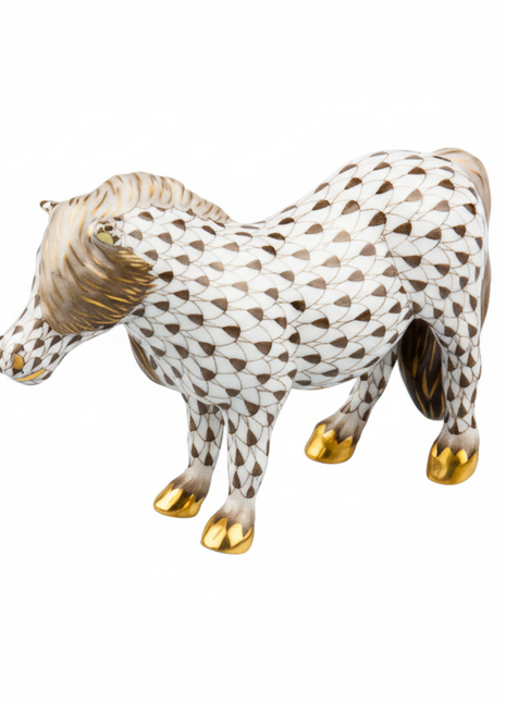 Herend Brown Fish Scale Shetland Pony