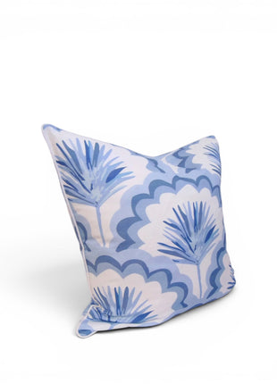 Lace Fronds Blue/Grey Pillow Cover