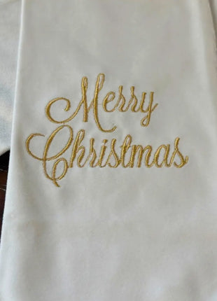 Merry Christmas Velvet Wreath Sash