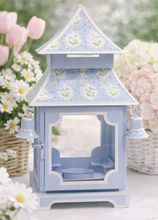 Blue Tulip Pagoda Lantern