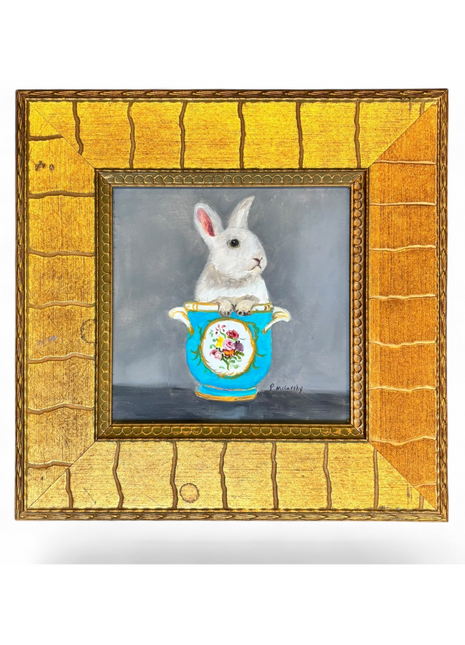 Bunny in Sevres Pot by Patti McCarthy