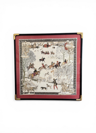 Hermès “L’Hiver” Scarf by Philippe Ledoux (Framed, 1969)